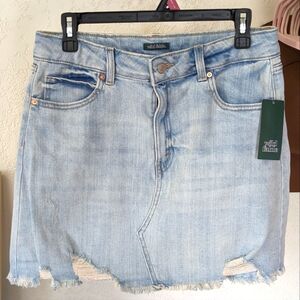 Wild Fable Distressed Jean Miniskirt Size 12  NWT Light Wash Barbiecore Western